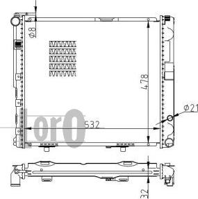 ABAKUS 054-017-0046-B - Radiators, Motora dzesēšanas sistēma autodraugiem.lv