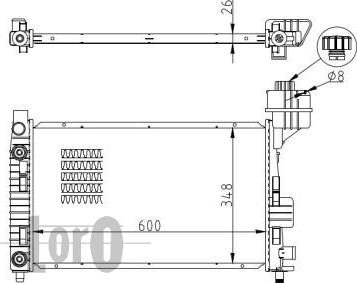 ABAKUS 054-017-0014-B - Radiators, Motora dzesēšanas sistēma autodraugiem.lv