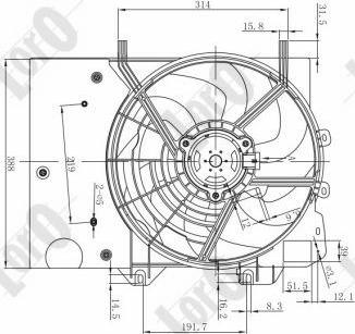 ABAKUS 009-014-0013 - Ventilators, Motora dzesēšanas sistēma autodraugiem.lv