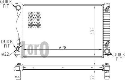 ABAKUS 003-017-0044-B - Radiators, Motora dzesēšanas sistēma autodraugiem.lv