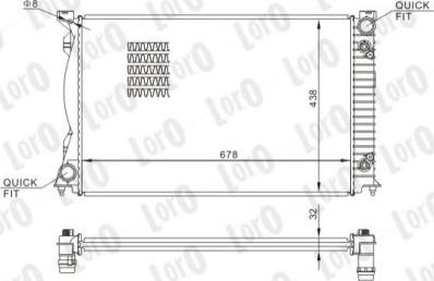 ABAKUS 003-017-0047-B - Radiators, Motora dzesēšanas sistēma autodraugiem.lv