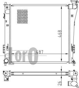 ABAKUS 019-017-0022-B - Radiators, Motora dzesēšanas sistēma autodraugiem.lv