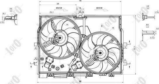 ABAKUS 016-014-0014 - Ventilators, Motora dzesēšanas sistēma autodraugiem.lv