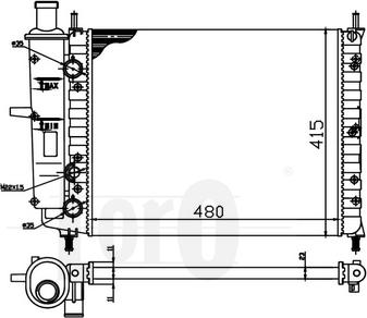 ABAKUS 016-017-0009 - Radiators, Motora dzesēšanas sistēma autodraugiem.lv