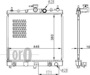 ABAKUS 035-017-0018-B - Radiators, Motora dzesēšanas sistēma autodraugiem.lv