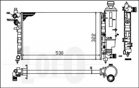 ABAKUS 038-017-0016 - Radiators, Motora dzesēšanas sistēma autodraugiem.lv