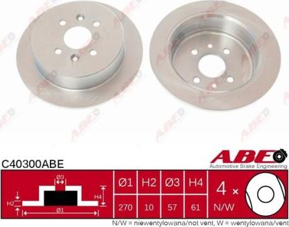 ABE C40300ABE - Bremžu diski autodraugiem.lv