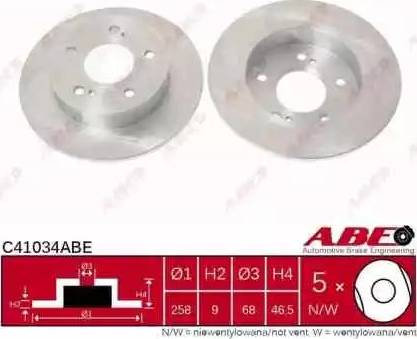 ABE C41034ABE - Bremžu diski autodraugiem.lv