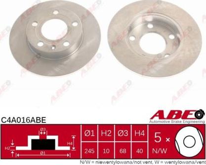 ABE C4A016ABE - Bremžu diski autodraugiem.lv