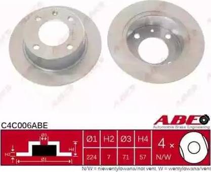 ABE C4C006ABE - Bremžu diski autodraugiem.lv