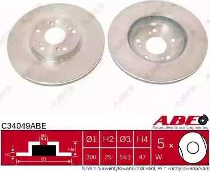 ABE C34049ABE - Bremžu diski autodraugiem.lv