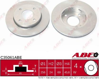 ABE C35061ABE - Bremžu diski autodraugiem.lv