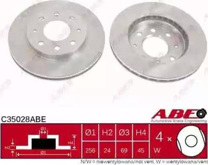 ABE C35028ABE - Bremžu diski autodraugiem.lv
