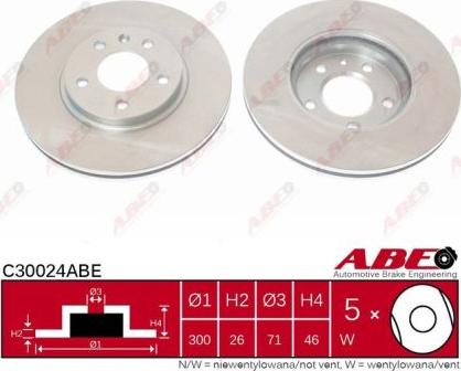 ABE C30024ABE - Bremžu diski autodraugiem.lv