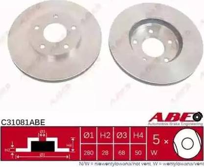 ABE C31081ABE - Bremžu diski autodraugiem.lv