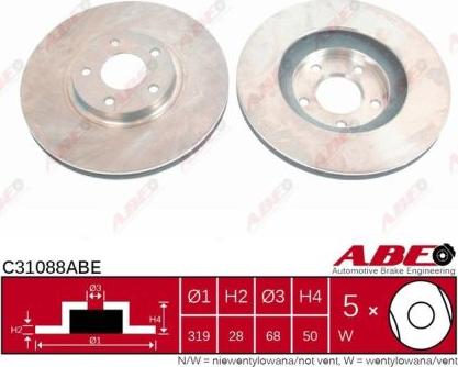 ABE C31088ABE - Bremžu diski autodraugiem.lv