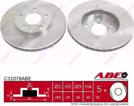 ABE C31078ABE - Bremžu diski autodraugiem.lv