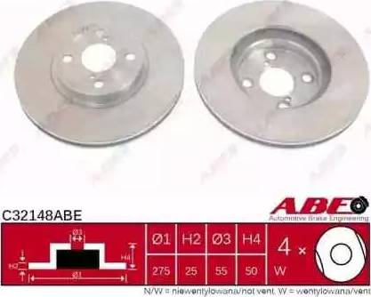 ABE C32148ABE - Bremžu diski autodraugiem.lv