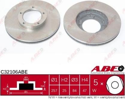 ABE C32106ABE - Bremžu diski autodraugiem.lv