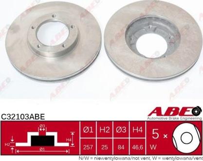 ABE C32103ABE - Bremžu diski autodraugiem.lv