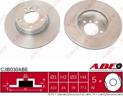 ABE C3B030ABE - Bremžu diski autodraugiem.lv