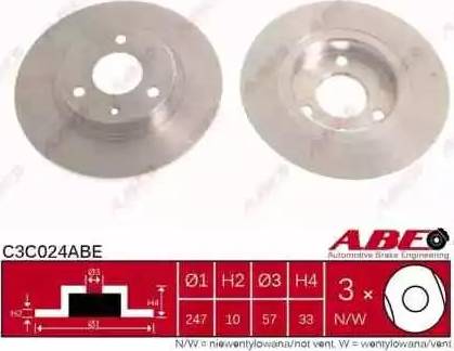 ABE C3C024ABE - Bremžu diski autodraugiem.lv