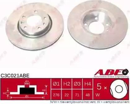 ABE C3C021ABE - Bremžu diski autodraugiem.lv