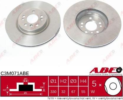 ABE C3M071ABE - Bremžu diski autodraugiem.lv
