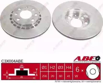 ABE C3X004ABE - Bremžu diski autodraugiem.lv