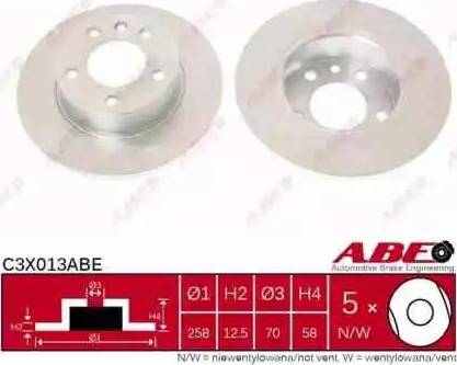 ABE C3X013ABE - Bremžu diski autodraugiem.lv