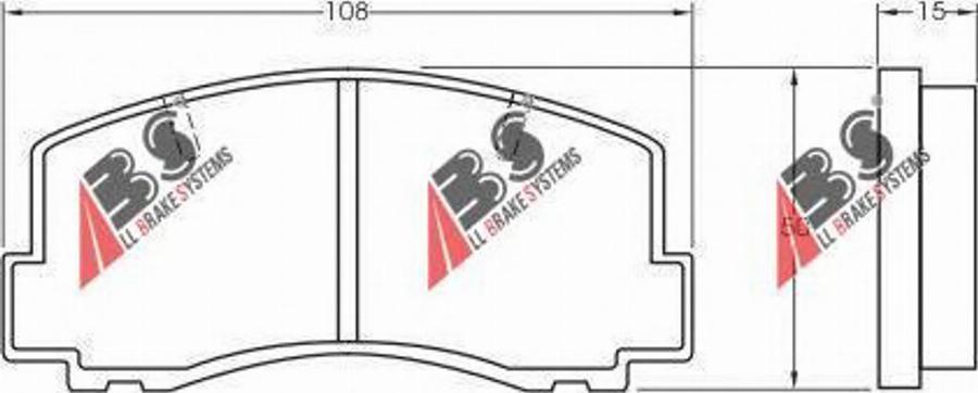 A.B.S. 36509 - Bremžu uzliku kompl., Disku bremzes autodraugiem.lv