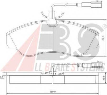 A.B.S. 37171 OE - Bremžu uzliku kompl., Disku bremzes autodraugiem.lv