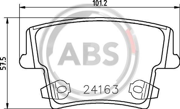 A.B.S. P11018 - Bremžu uzliku kompl., Disku bremzes autodraugiem.lv