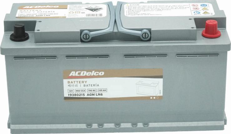 ACDelco 19380215 - Startera akumulatoru baterija autodraugiem.lv