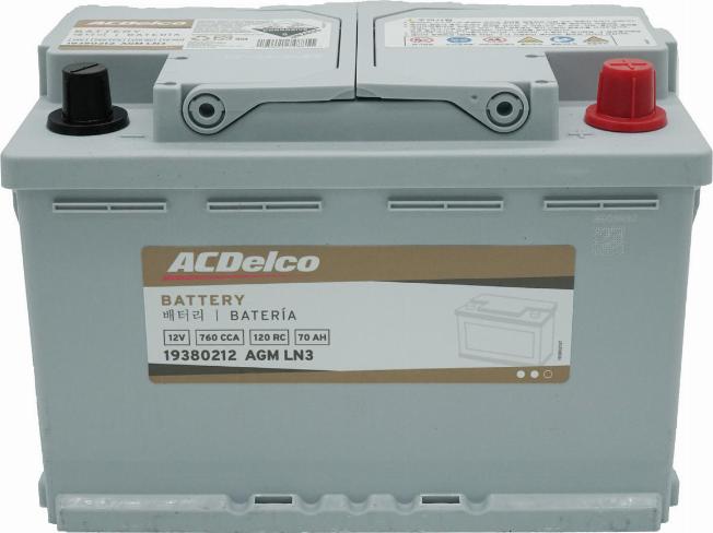 ACDelco 19380212 - Startera akumulatoru baterija autodraugiem.lv