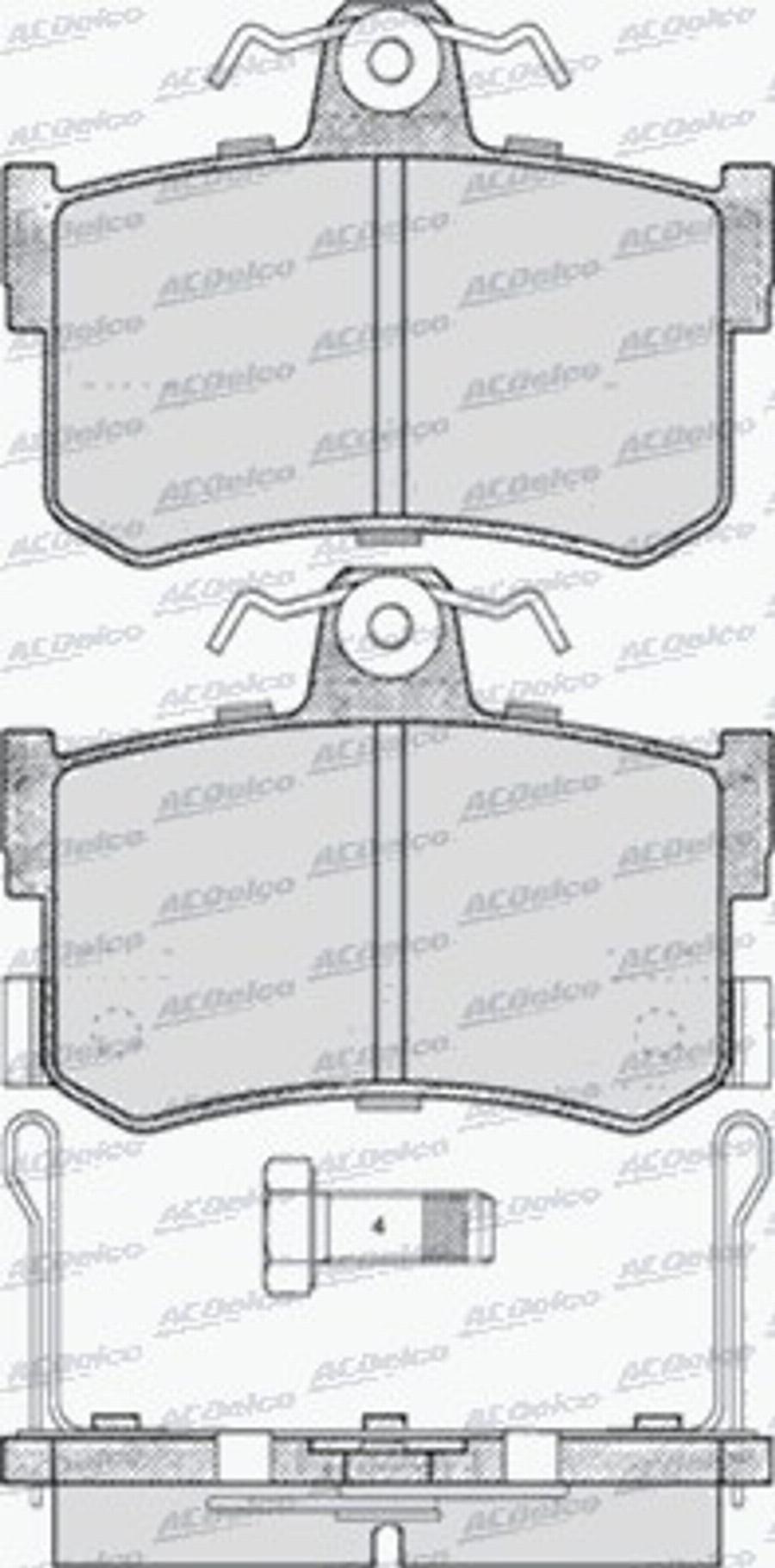 ACDelco AC491381D - Bremžu uzliku kompl., Disku bremzes autodraugiem.lv