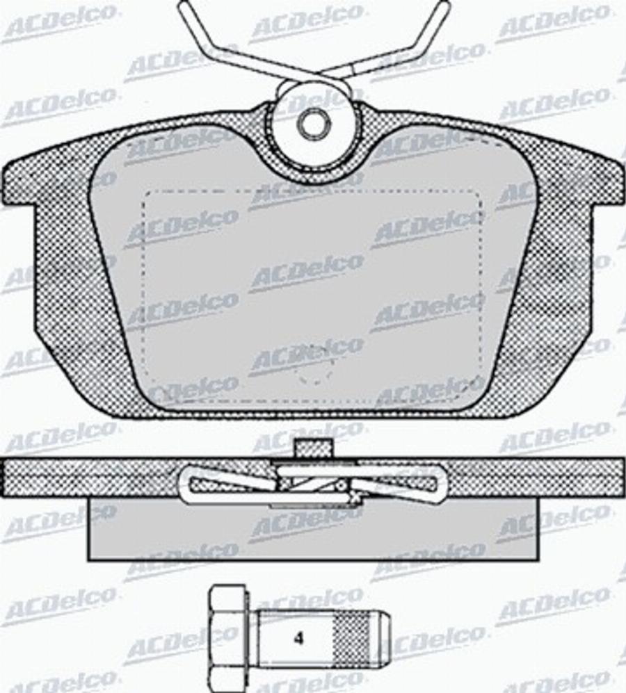 ACDelco AC493881D - Bremžu uzliku kompl., Disku bremzes autodraugiem.lv