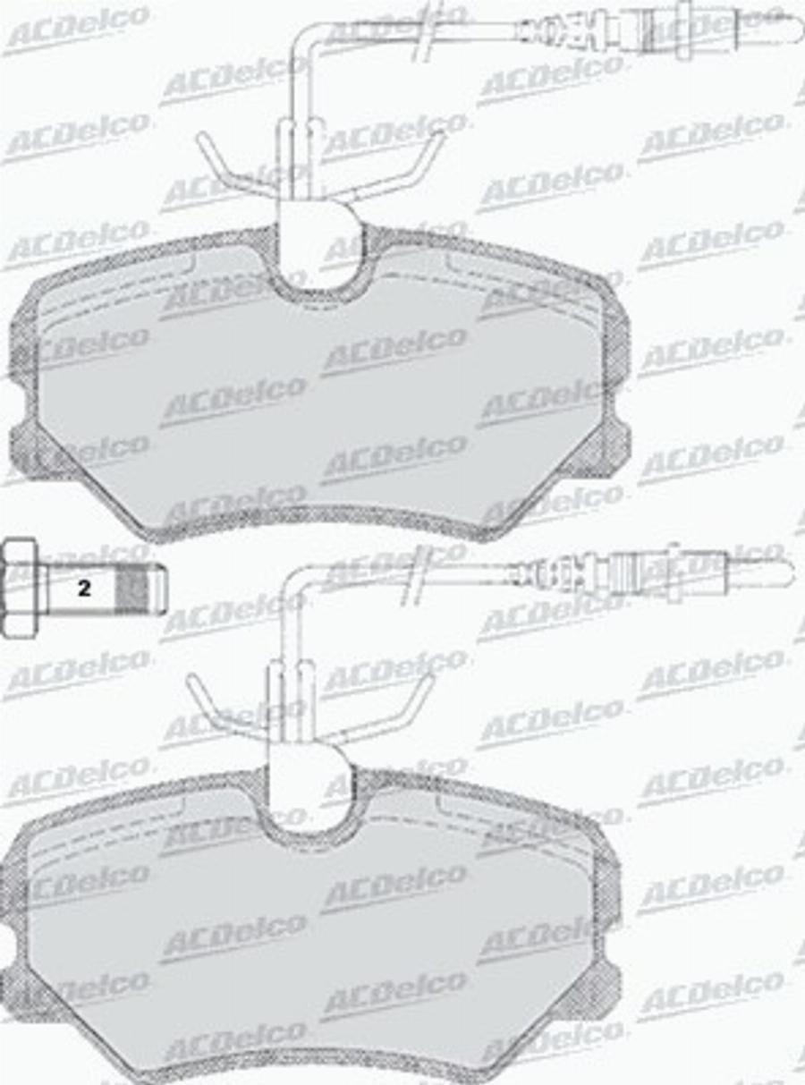 ACDelco AC492281D - Bremžu uzliku kompl., Disku bremzes autodraugiem.lv