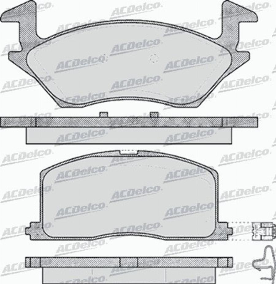 ACDelco AC458881D - Bremžu uzliku kompl., Disku bremzes autodraugiem.lv