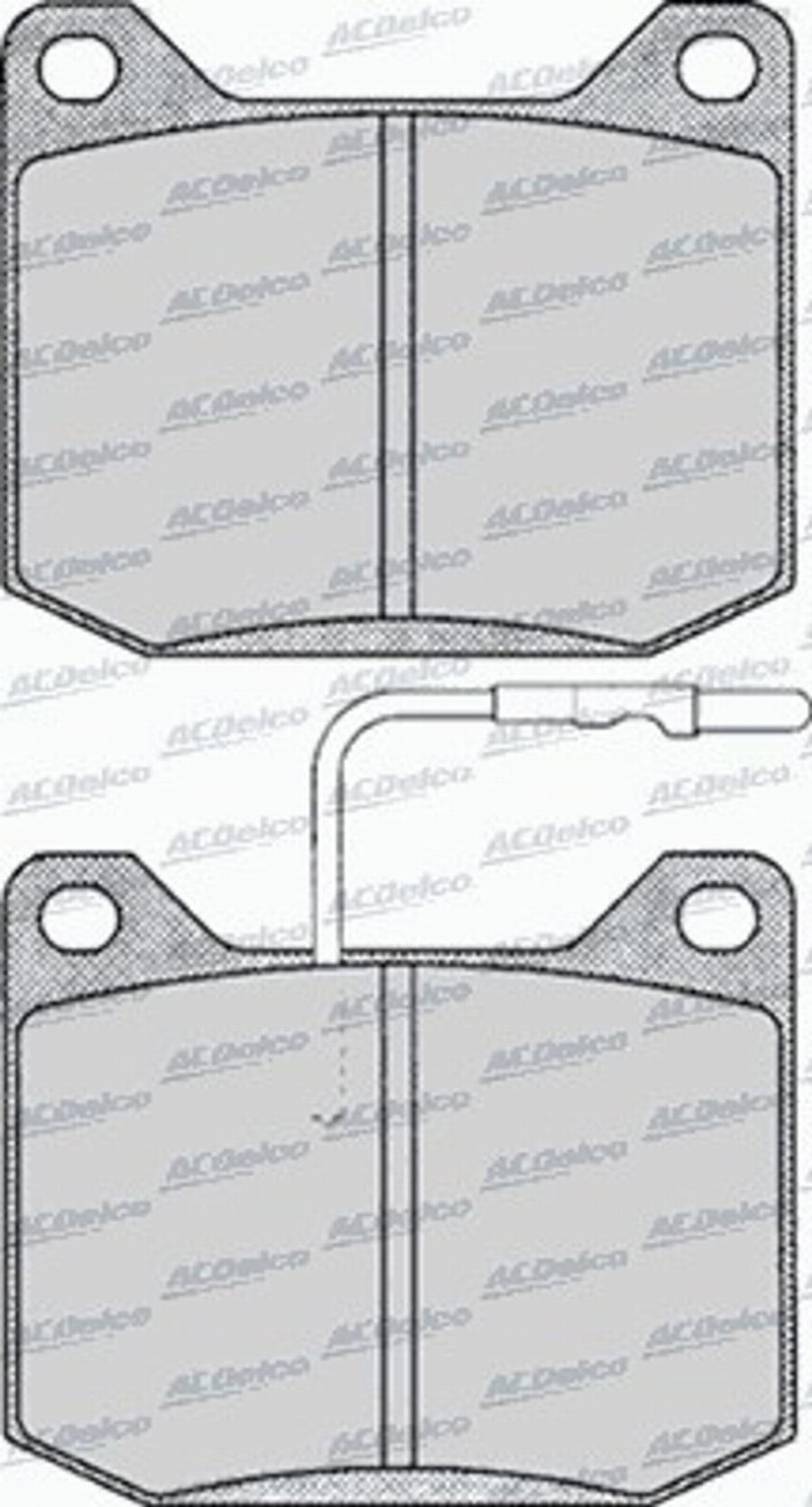 ACDelco AC435083D - Bremžu uzliku kompl., Disku bremzes autodraugiem.lv