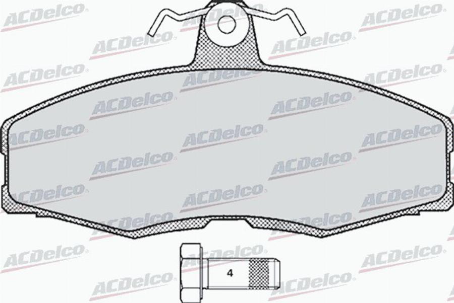 ACDelco AC420481D - Bremžu uzliku kompl., Disku bremzes autodraugiem.lv