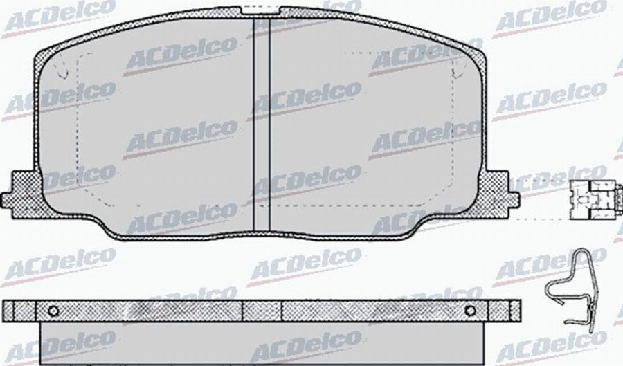 ACDelco AC544581D - Bremžu uzliku kompl., Disku bremzes autodraugiem.lv