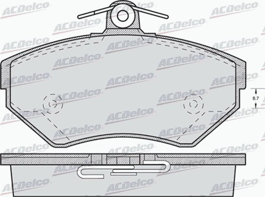 ACDelco AC647681D - Bremžu uzliku kompl., Disku bremzes autodraugiem.lv