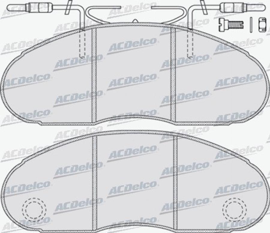 ACDelco AC658781D - Bremžu uzliku kompl., Disku bremzes autodraugiem.lv