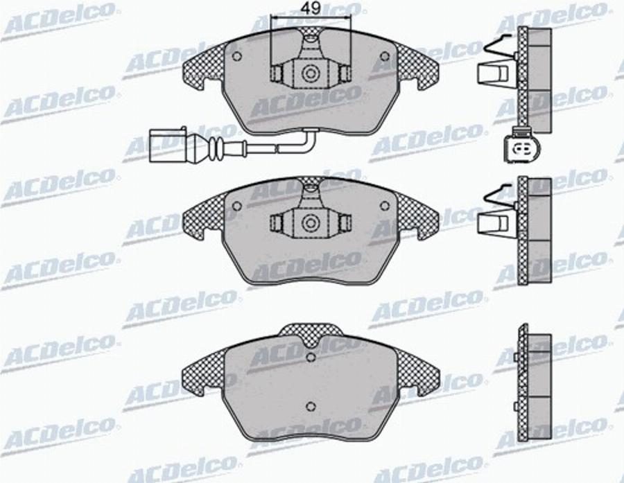 ACDelco AC605081D - Bremžu uzliku kompl., Disku bremzes autodraugiem.lv