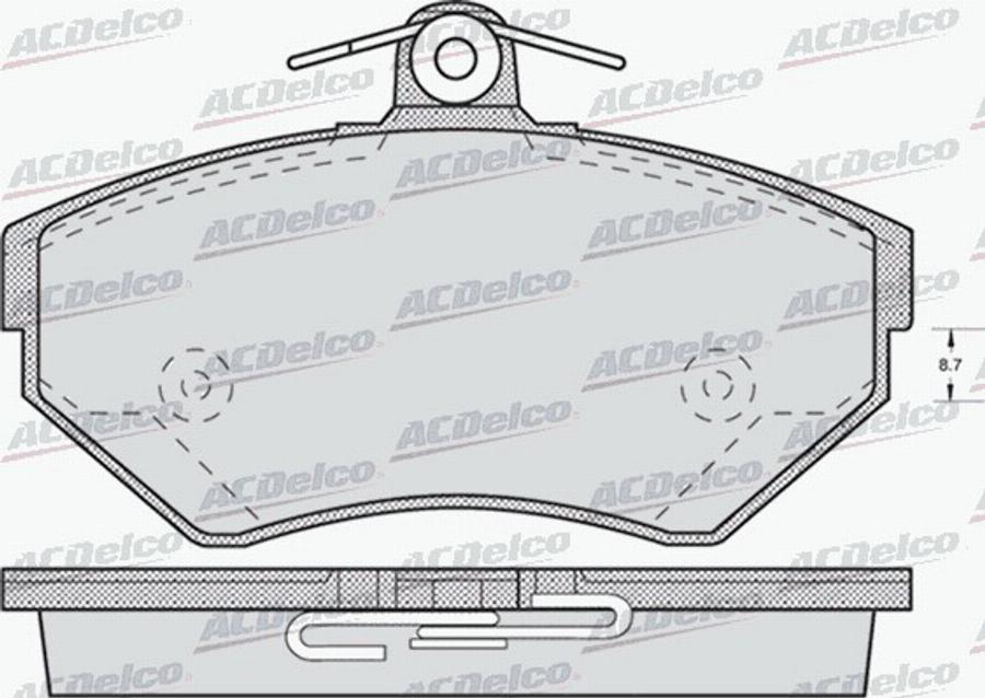 ACDelco AC634281D - Bremžu uzliku kompl., Disku bremzes autodraugiem.lv