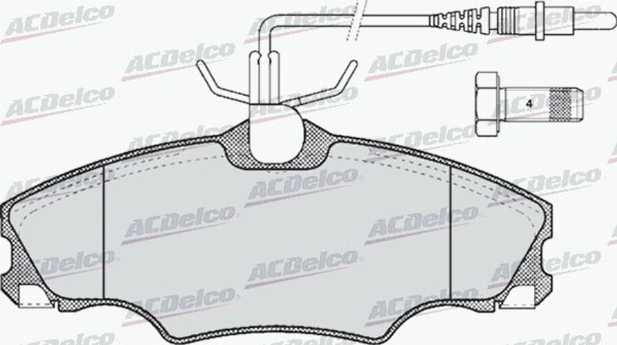 ACDelco AC637381D - Bremžu uzliku kompl., Disku bremzes autodraugiem.lv