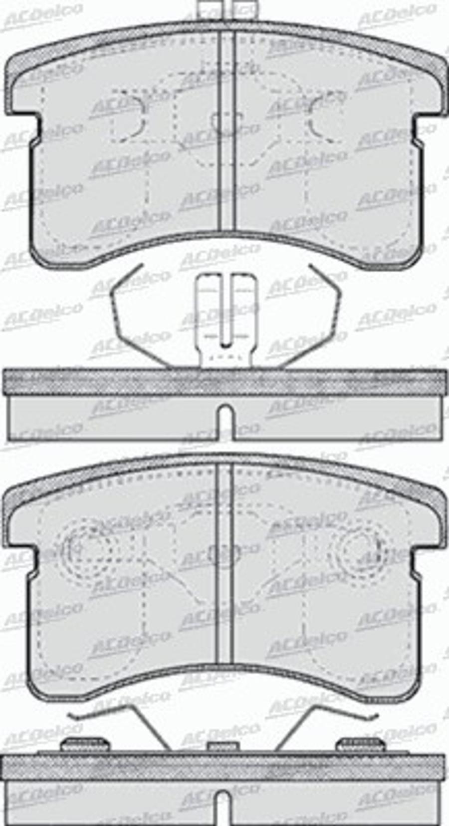 ACDelco AC058458D - Bremžu uzliku kompl., Disku bremzes autodraugiem.lv