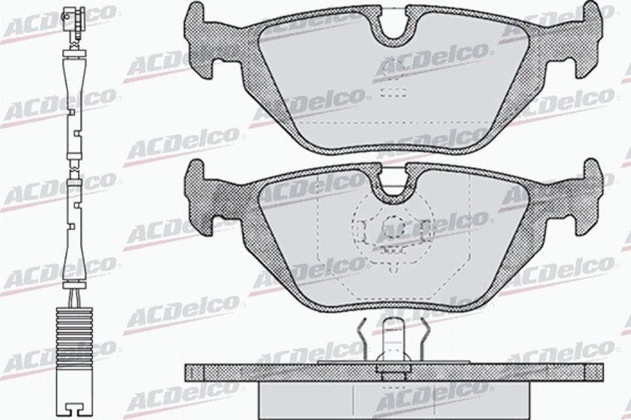 ACDelco AC058463AD - Bremžu uzliku kompl., Disku bremzes autodraugiem.lv