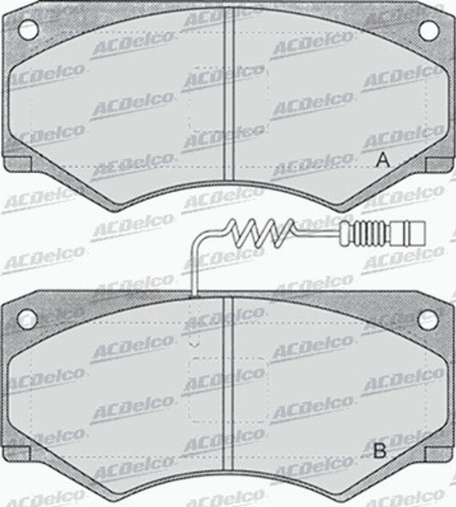 ACDelco AC058660D - Bremžu uzliku kompl., Disku bremzes autodraugiem.lv